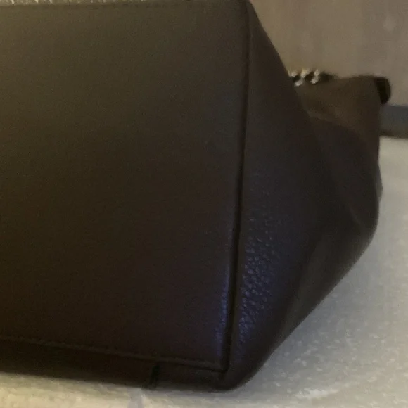 Coach Pebble Leather Tote with Gold Chains in Oxblood - Picture 12 of 13